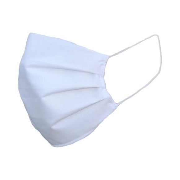 Masque anti-projection blanc en tissu lavable et réutilisable - masque de protection respiratoire